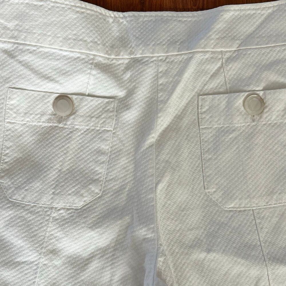 See by Chloe white cotton pique patch pocket Bermuda style shorts size 8 - Picture 5 of 5